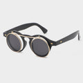 Dual Lens UV400 Flip Up Sunglasses Classic Frame Style