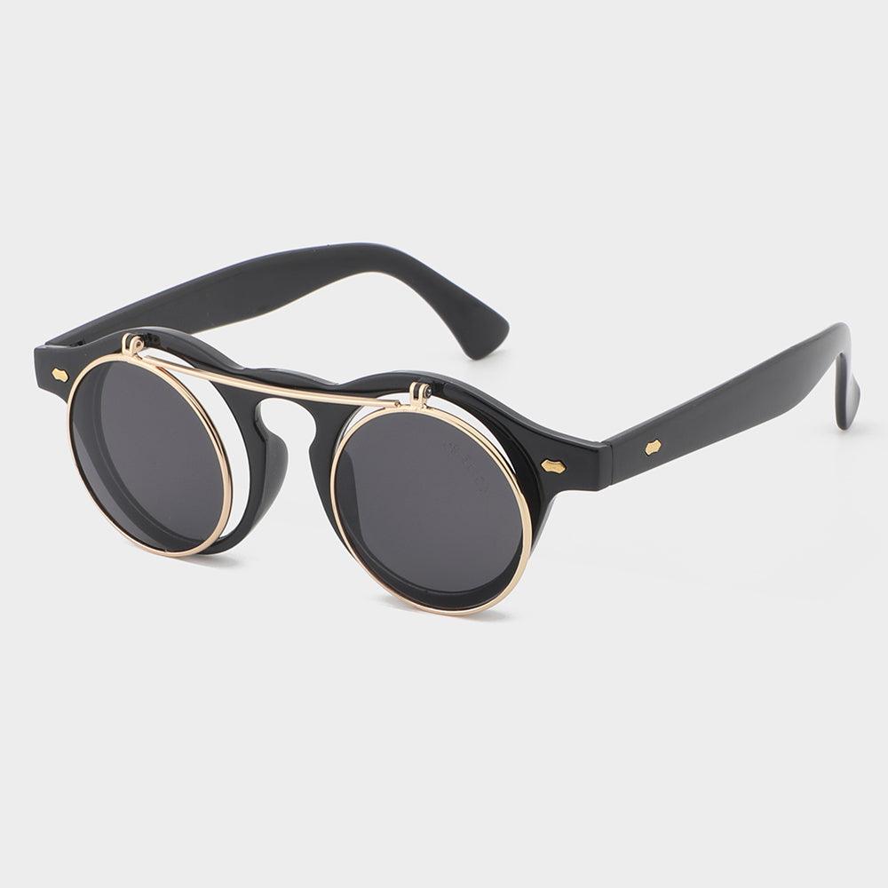 Dual Lens UV400 Flip Up Sunglasses Classic Frame Style