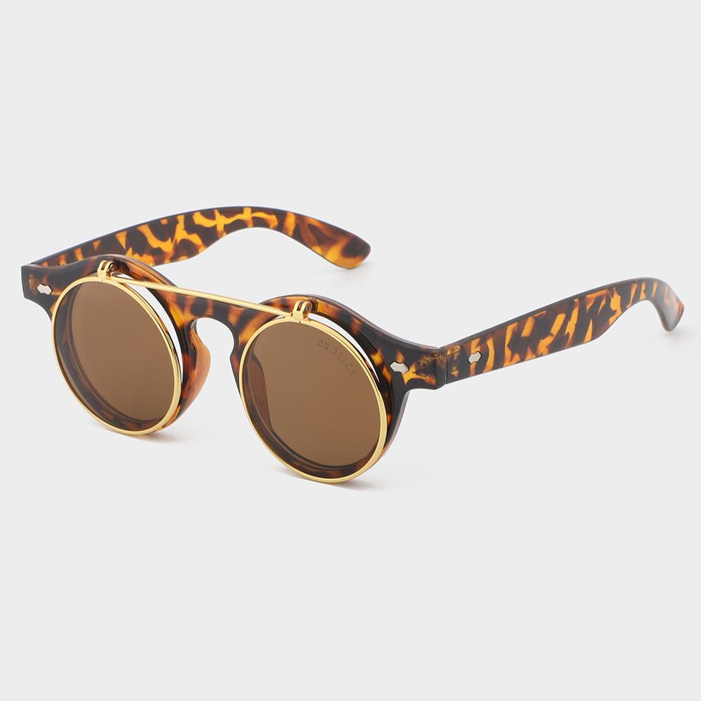 Dual Lens UV400 Flip Up Sunglasses Classic Frame Style