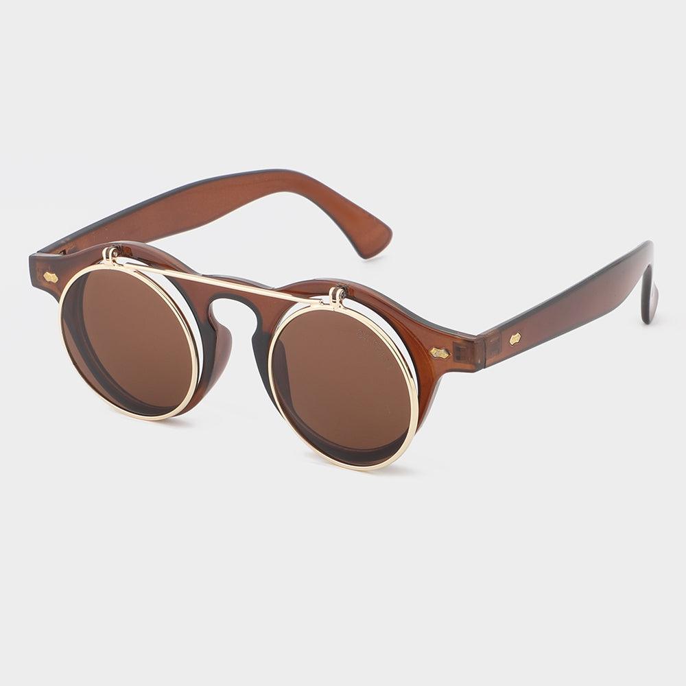 Dual Lens UV400 Flip Up Sunglasses Classic Frame Style