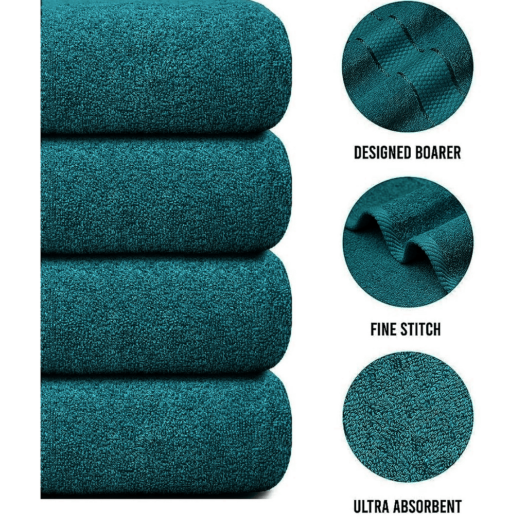 4-teiliges übergroßes Badetuch-Set 75 × 150 cm saugfähig