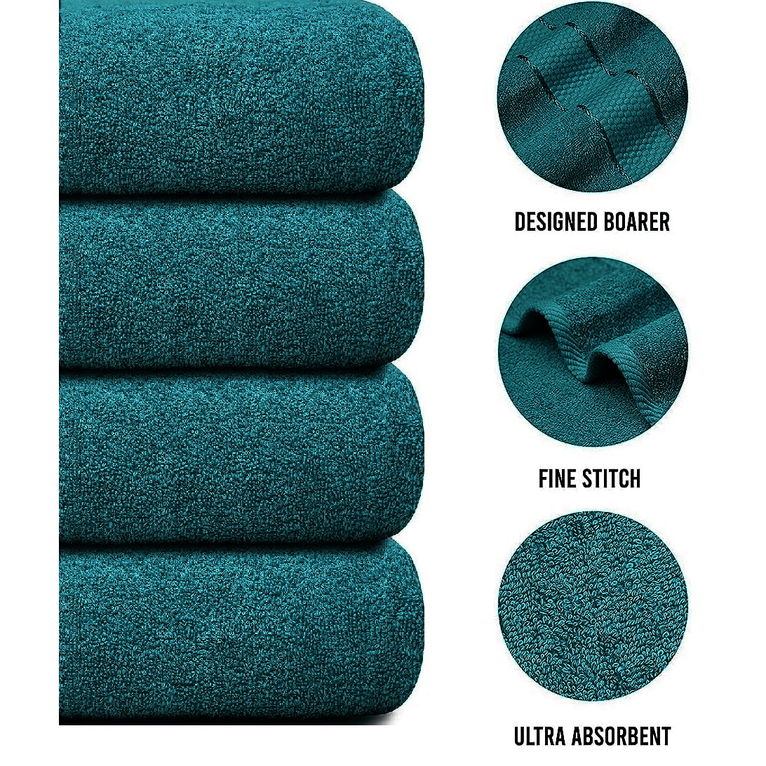 4-teiliges übergroßes Badetuch-Set 75 × 150 cm saugfähig
