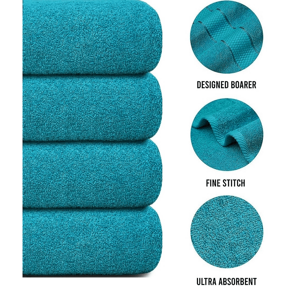 4-teiliges übergroßes Badetuch-Set 75 × 150 cm saugfähig