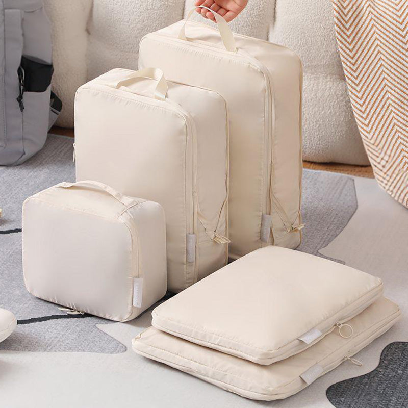 6 Piece Compression Packing Cube Travel Storage Set