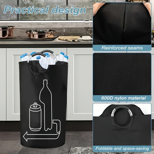 115L Foldable Large Capacity Storage Bin with Hanging Hooks