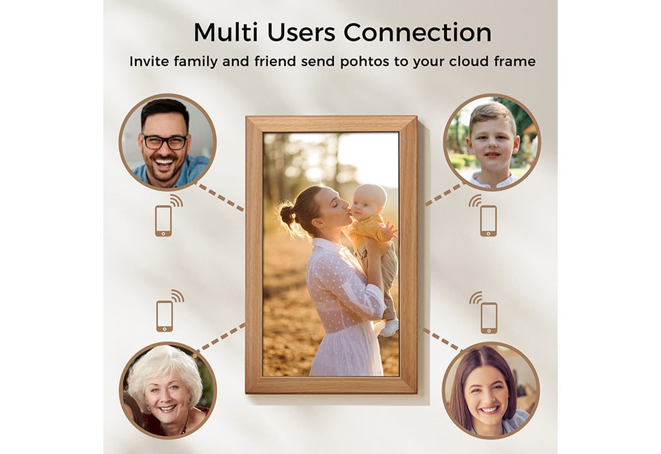 21.5" Large Smart Digital Picture Frame with Cloud Storage and Auto-Rotate 11 X 14 - Image 4