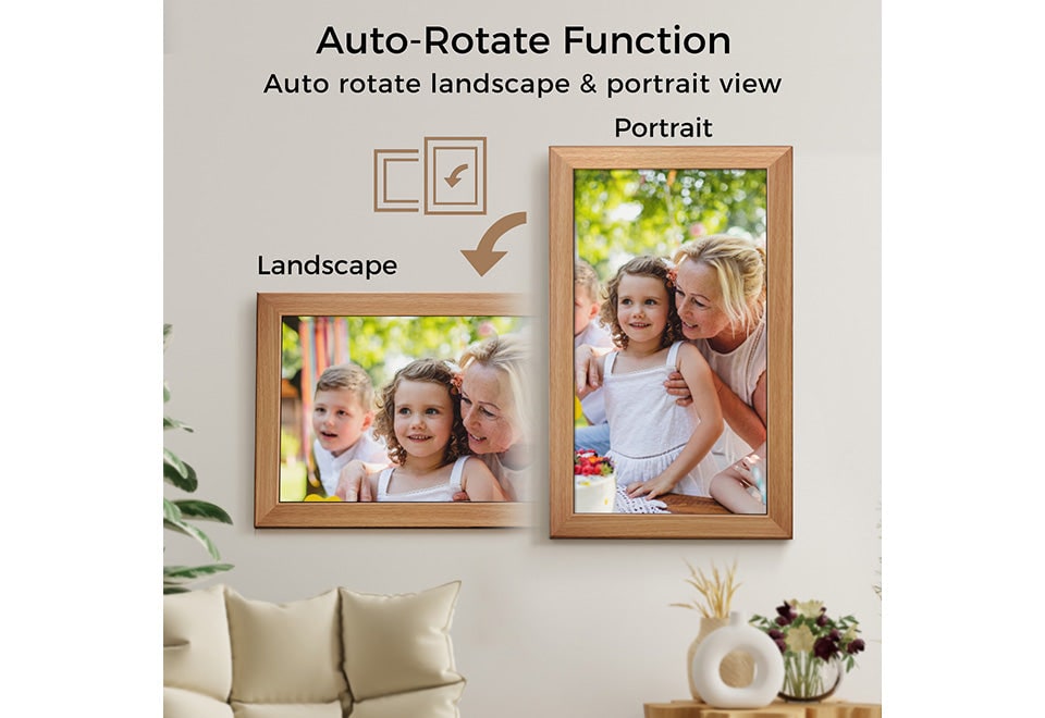 21.5" Large Smart Digital Picture Frame with Cloud Storage and Auto-Rotate 11 X 14 - Image 5