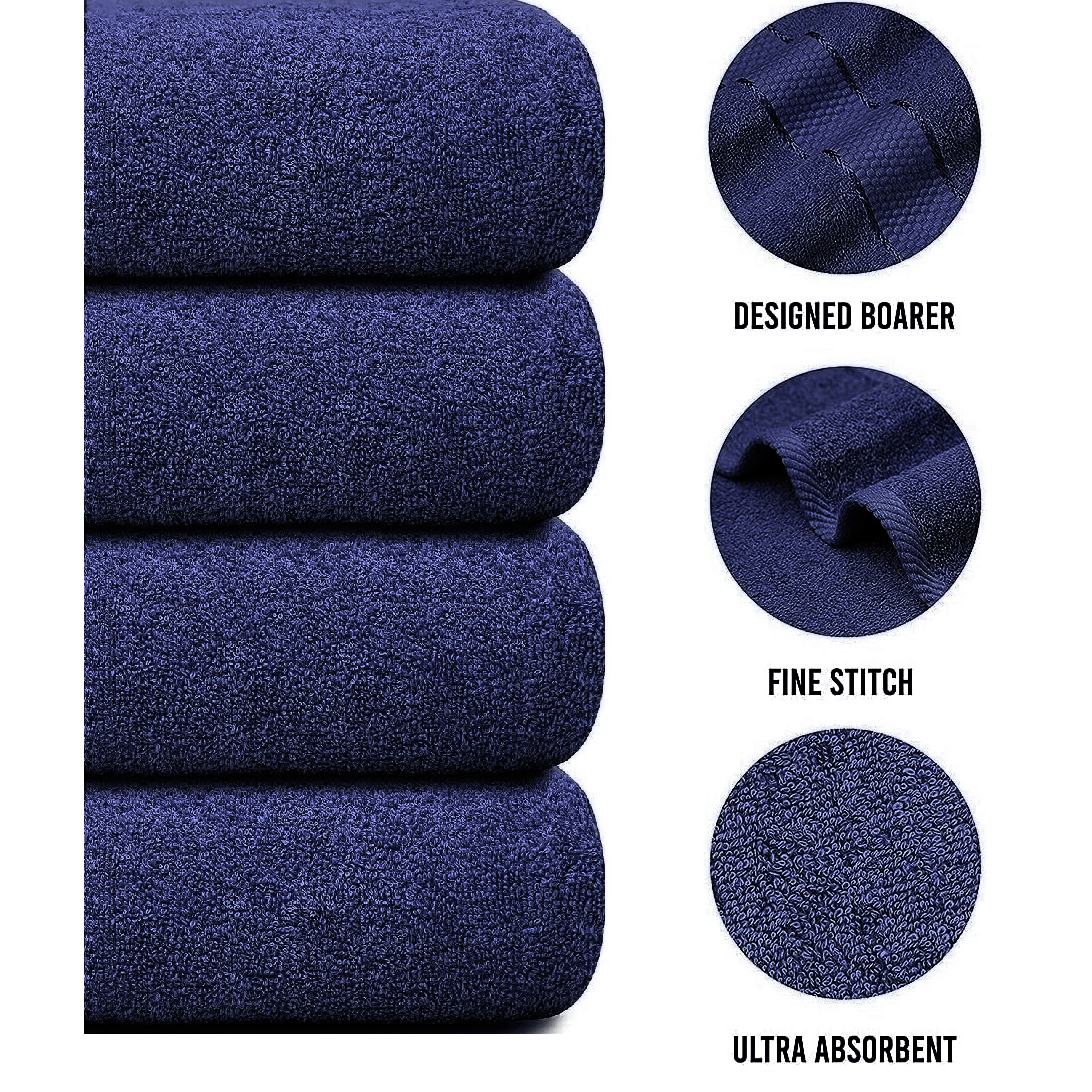 4-teiliges übergroßes Badetuch-Set 75 × 150 cm saugfähig