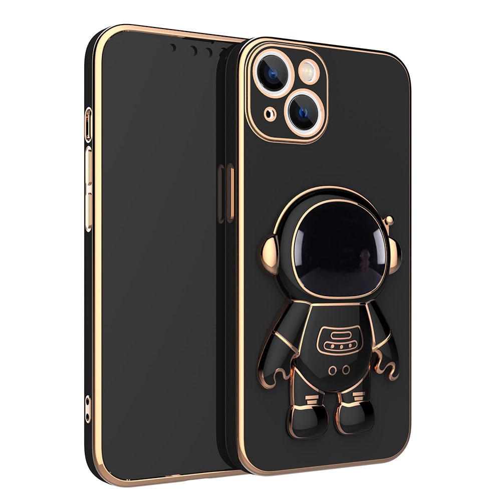 3D Astronaut Iphone Case with Strap and Wallet Pocket Anti-Drop Electroplated Kickstand - Image 5
