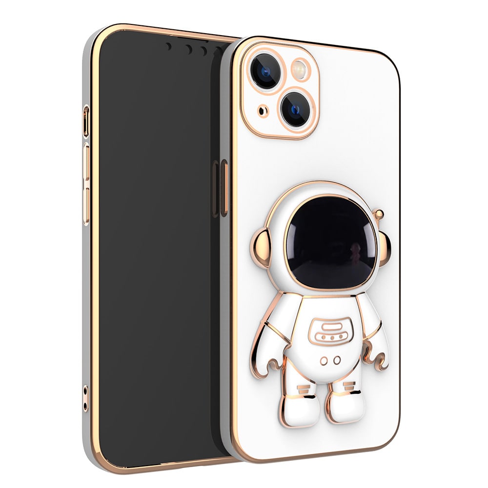 3D Astronaut Iphone Case with Strap and Wallet Pocket Anti-Drop Electroplated Kickstand - Image 6