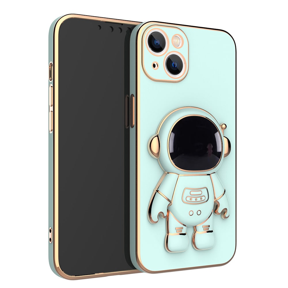 3D Astronaut Iphone Case with Strap and Wallet Pocket Anti-Drop Electroplated Kickstand - Image 8