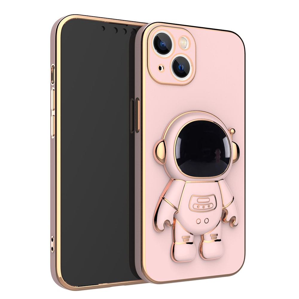 3D Astronaut Iphone Case with Strap and Wallet Pocket Anti-Drop Electroplated Kickstand - Image 9