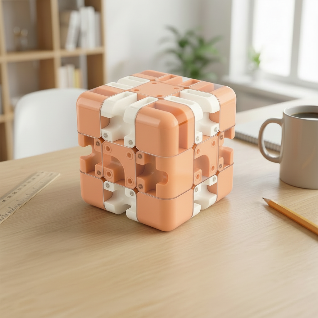 3D Ball Maze Puzzle Game with Cube Toy and Colorful Interlocking Tracks Marble - Image 5
