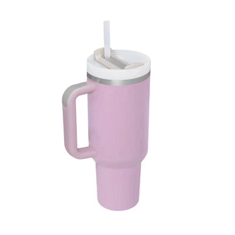 40 Oz Insulated Stainless Steel Tumbler with Handle Lid and Straw Vacuum Coffee Cup - Image 11