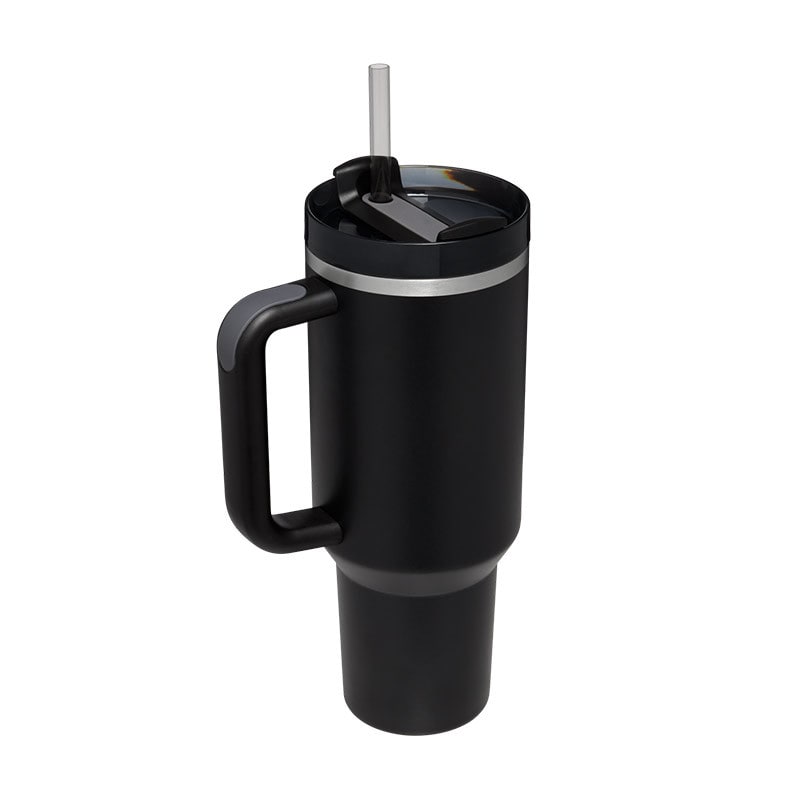 40 Oz Insulated Stainless Steel Tumbler with Handle Lid and Straw Vacuum Coffee Cup - Image 12