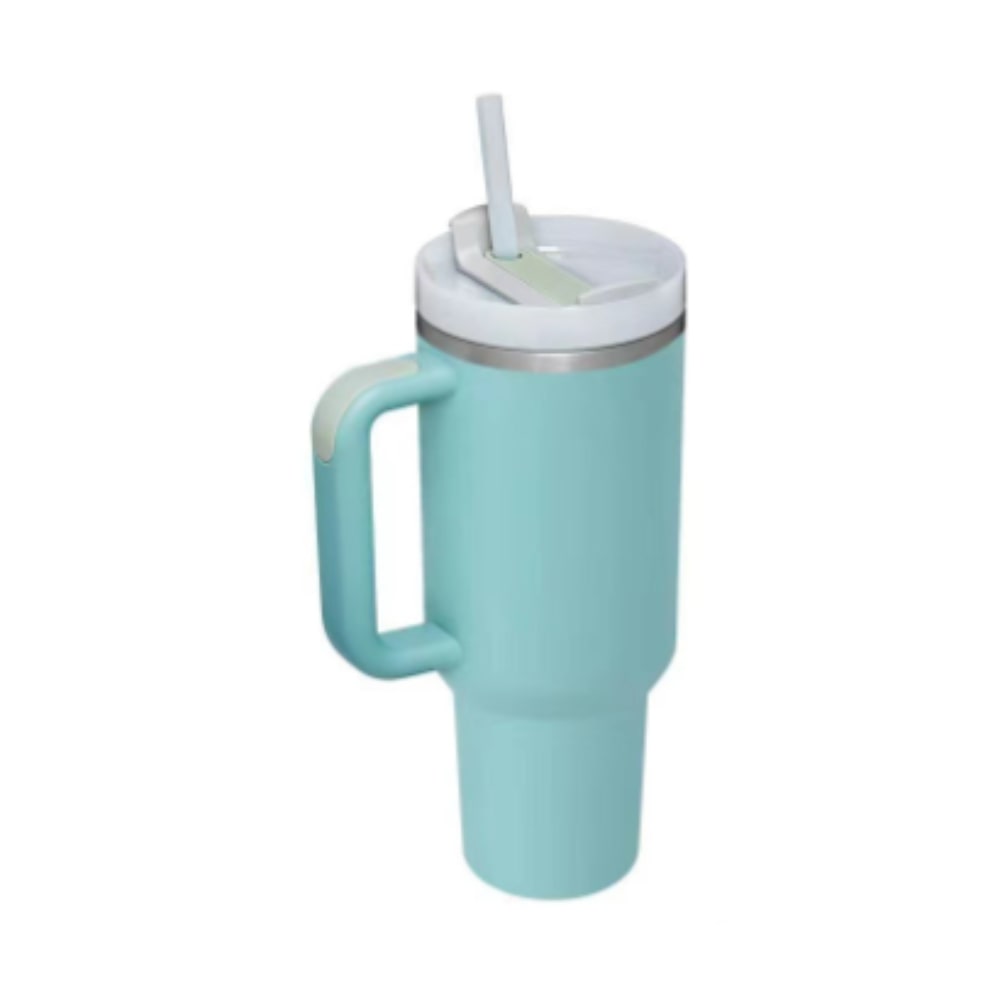 40 Oz Insulated Stainless Steel Tumbler with Handle Lid and Straw Vacuum Coffee Cup - Image 14