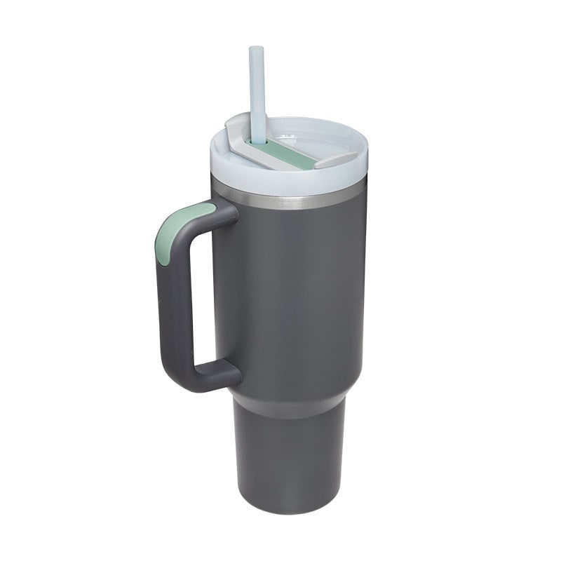 40 Oz Insulated Stainless Steel Tumbler with Handle Lid and Straw Vacuum Coffee Cup - Image 15