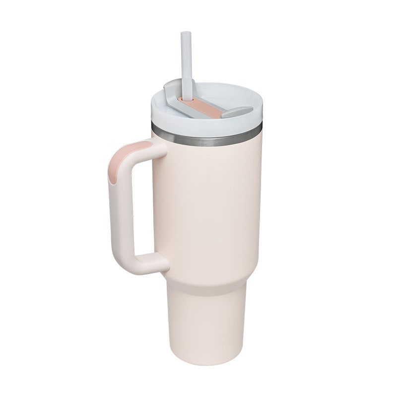40 Oz Insulated Stainless Steel Tumbler with Handle Lid and Straw Vacuum Coffee Cup - Image 17