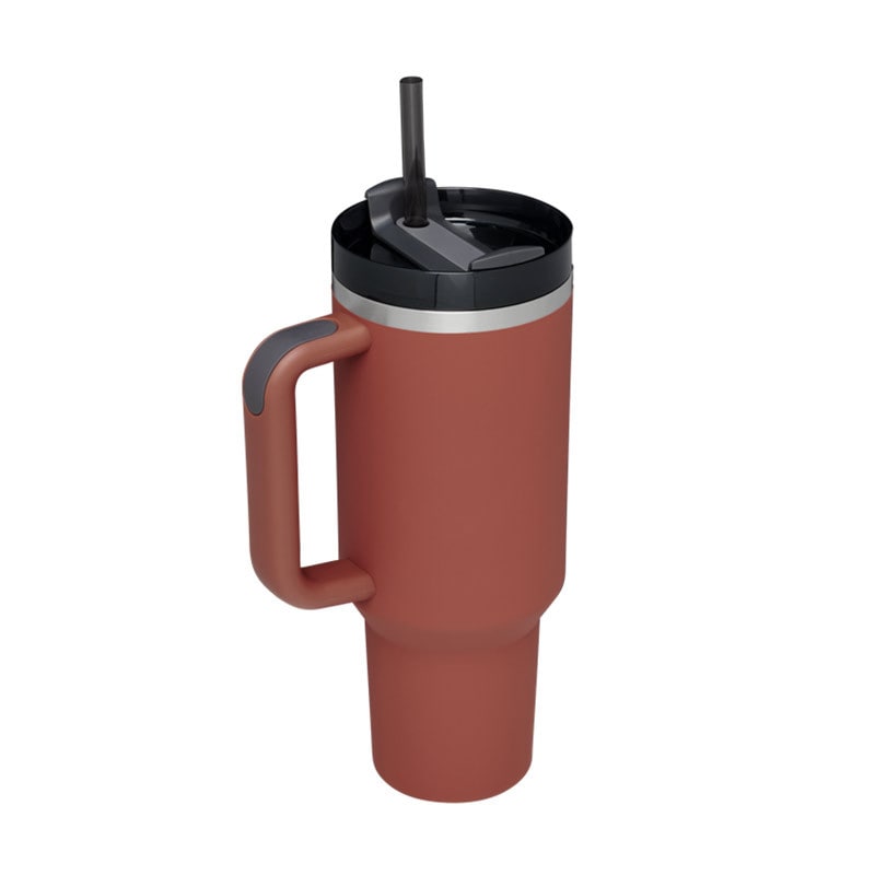 40 Oz Insulated Stainless Steel Tumbler with Handle Lid and Straw Vacuum Coffee Cup - Image 18