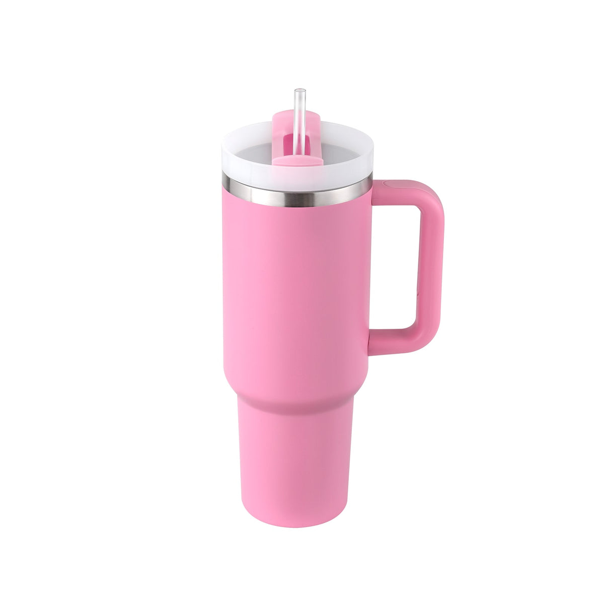 40 Oz Insulated Stainless Steel Tumbler with Handle Lid and Straw Vacuum Coffee Cup - Image 5