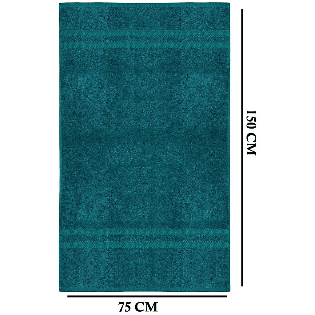4-teiliges übergroßes Badetuch-Set 75 × 150 cm saugfähig