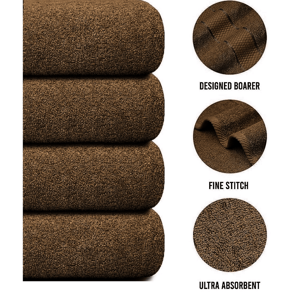 4-teiliges übergroßes Badetuch-Set 75 × 150 cm saugfähig