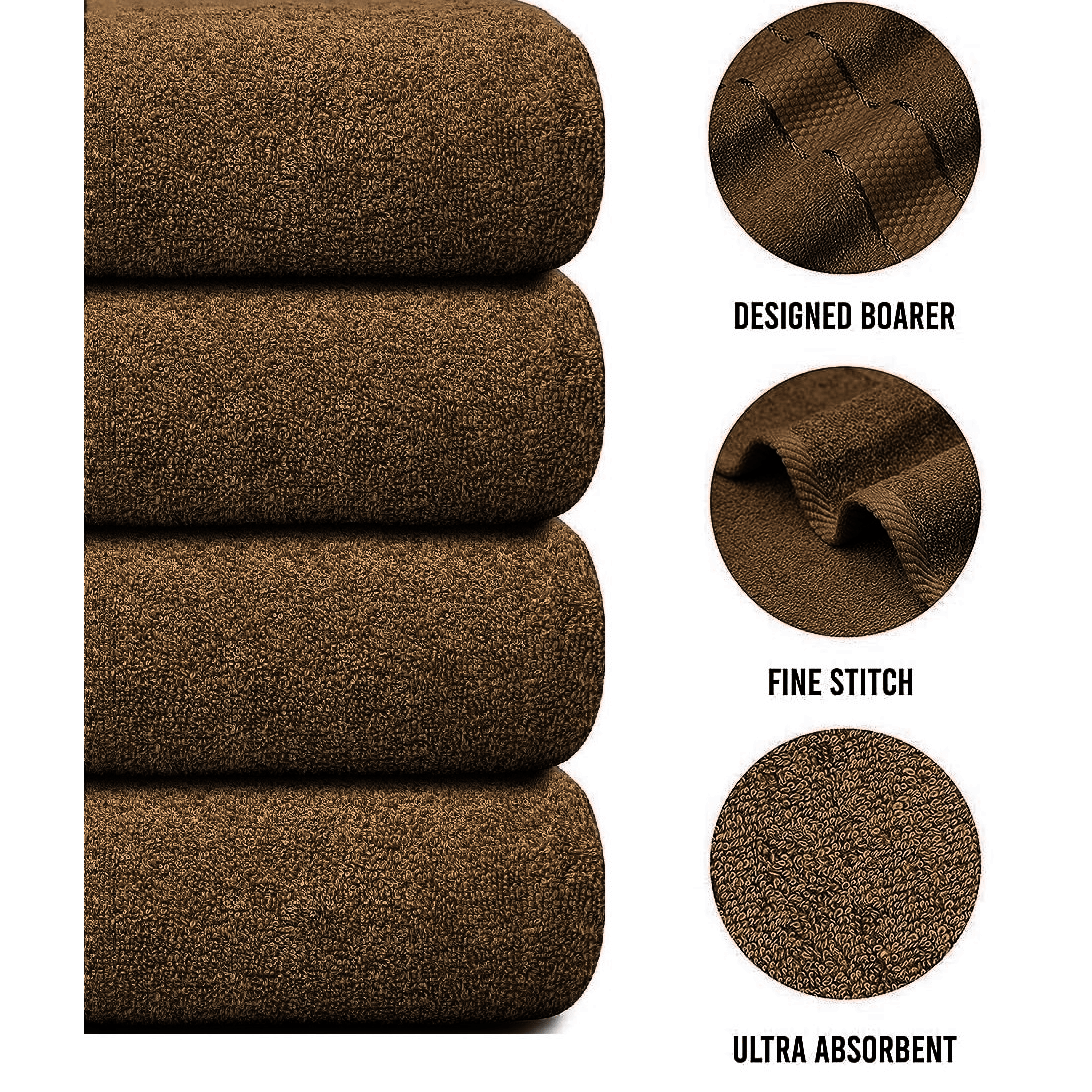 4-teiliges übergroßes Badetuch-Set 75 × 150 cm saugfähig