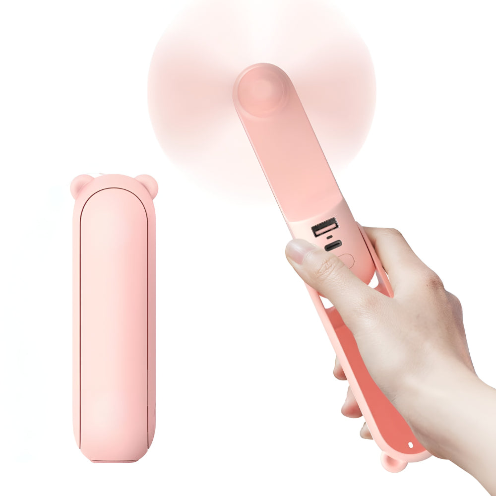 Portable Pocket Fan USB Rechargeable Cooling Device