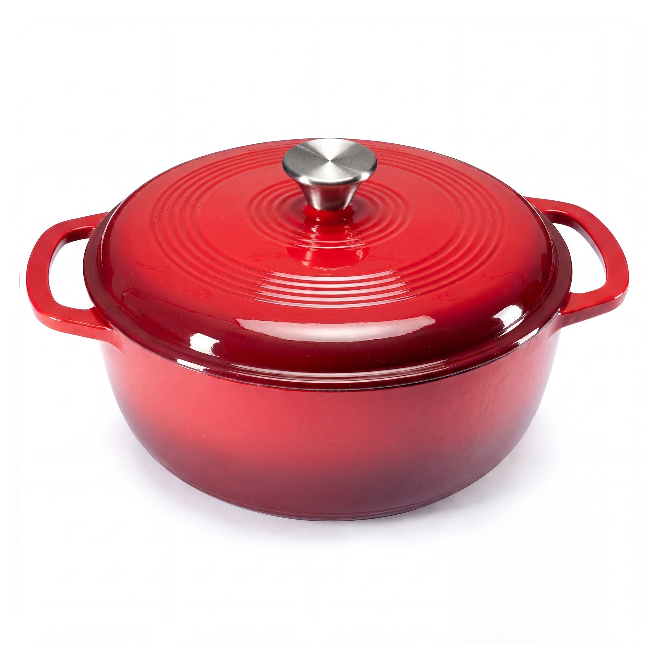 6-Quart Enameled Cast Iron Dutch Oven Pot with Lid for Braising and Bread Baking - Image 1