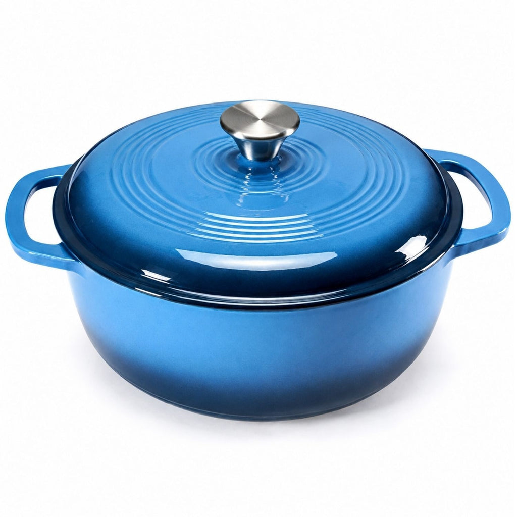 6-Quart Enameled Cast Iron Dutch Oven Pot with Lid for Braising and Bread Baking - Image 6