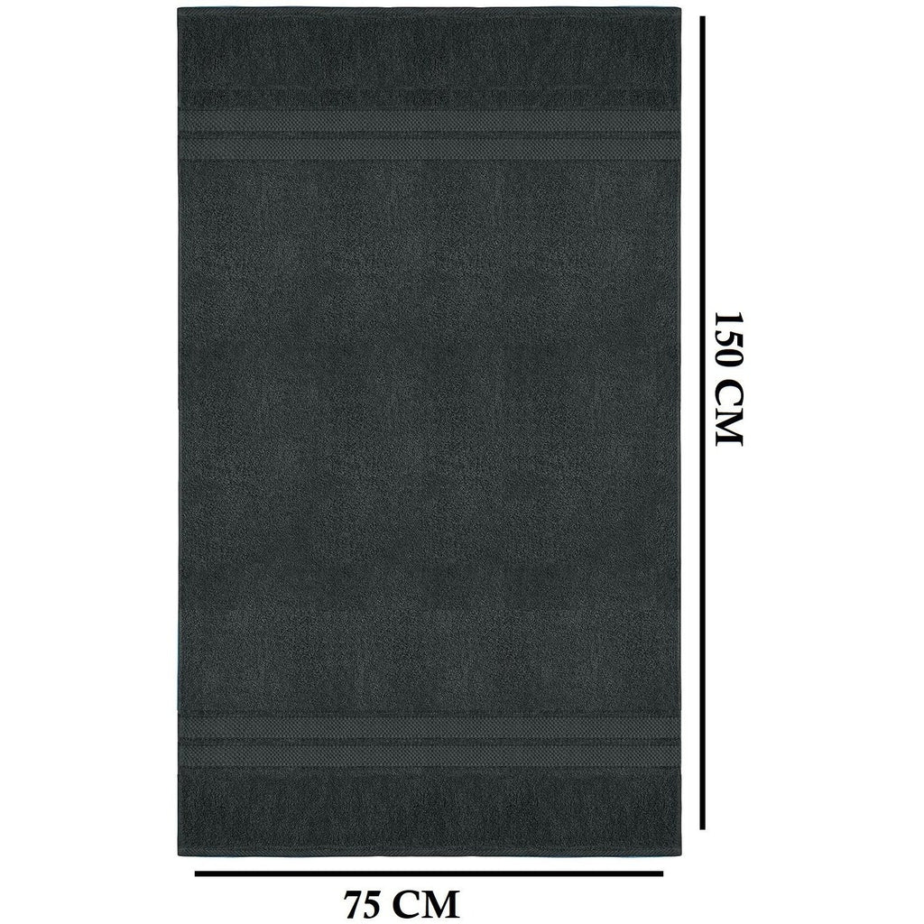 4-teiliges übergroßes Badetuch-Set 75 × 150 cm saugfähig