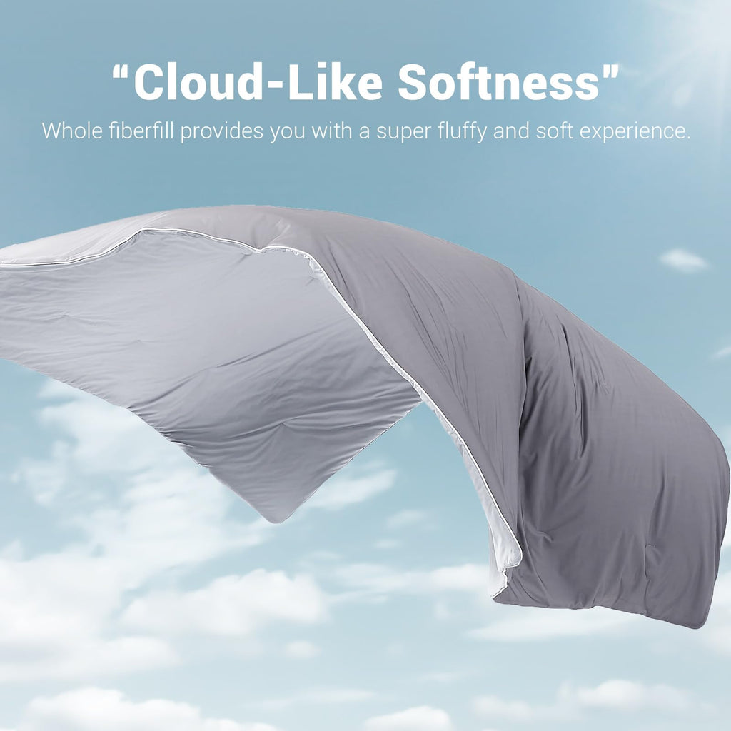 Cooling Comforter Breathable Soft Gradient Gray Design