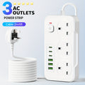 9 in 1 Surge Protected Power Socket 2M Cable 6 USB Ports