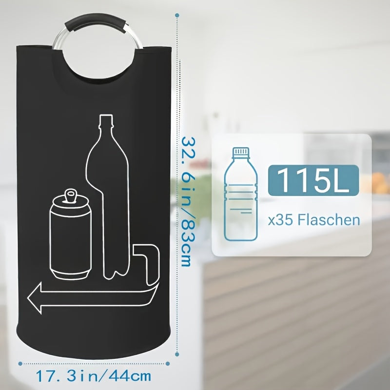 115L Foldable Large Capacity Storage Bin with Hanging Hooks