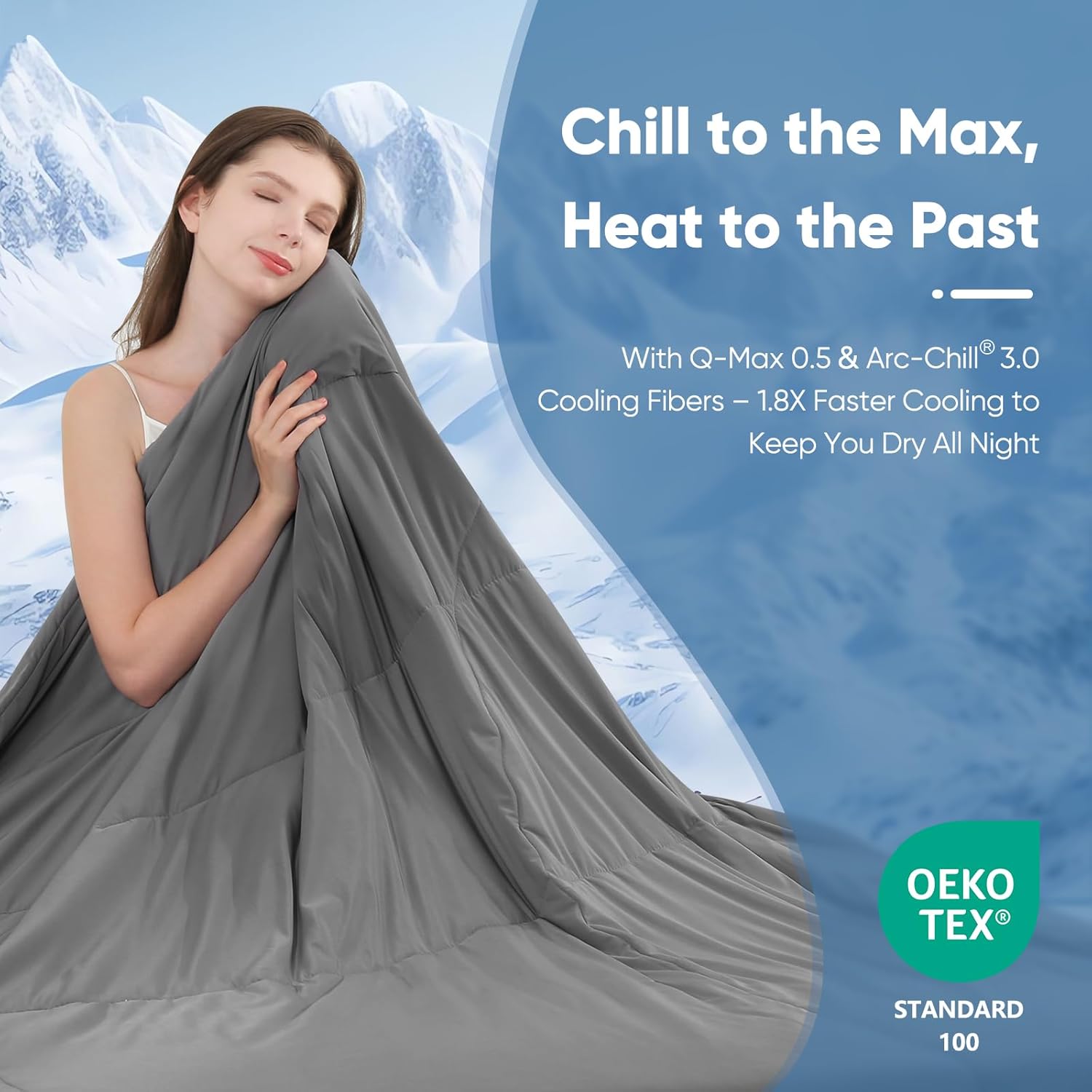 Cooling Comforter Dual Sided Breathable Lightweight Quilt