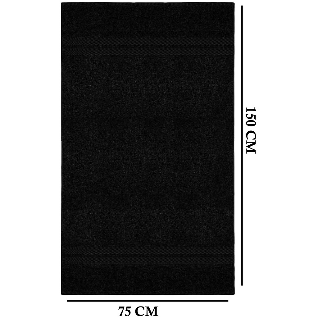 4-teiliges übergroßes Badetuch-Set 75 × 150 cm saugfähig