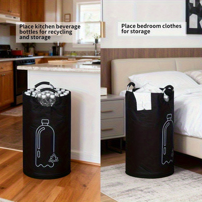 Portable Foldable Indoor Recycling Bin with Open Top