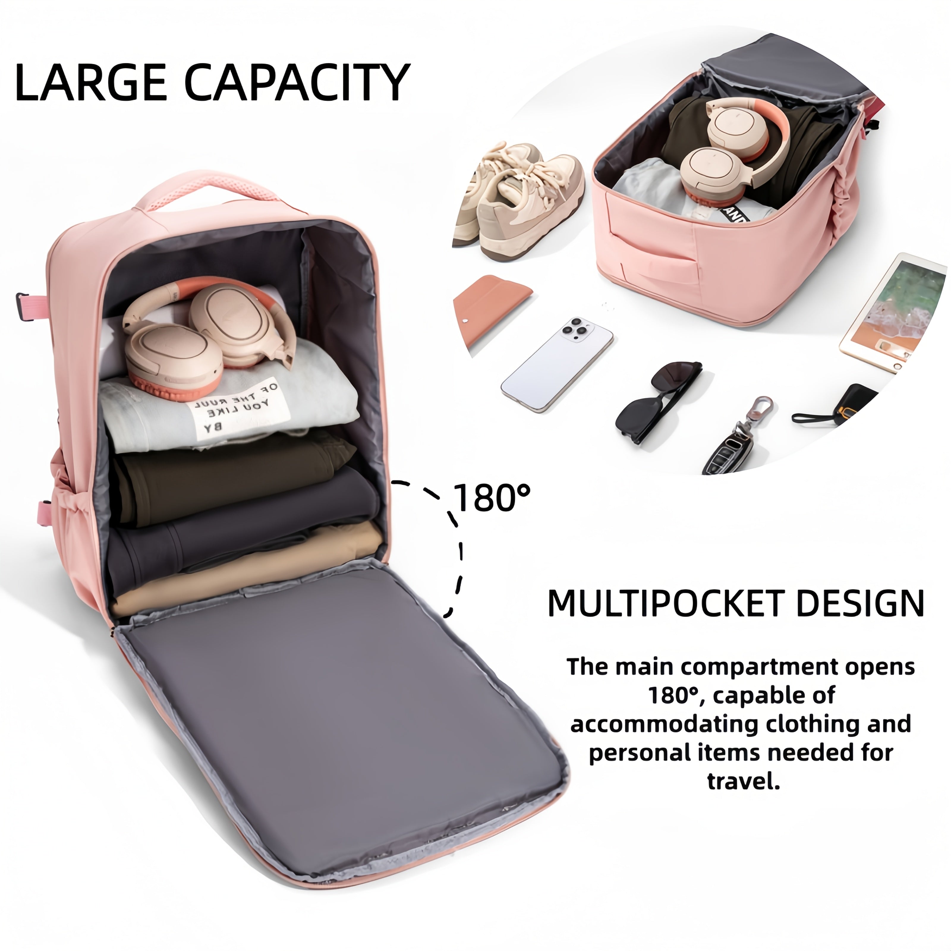 Large Capacity Carry-On Travel Backpack