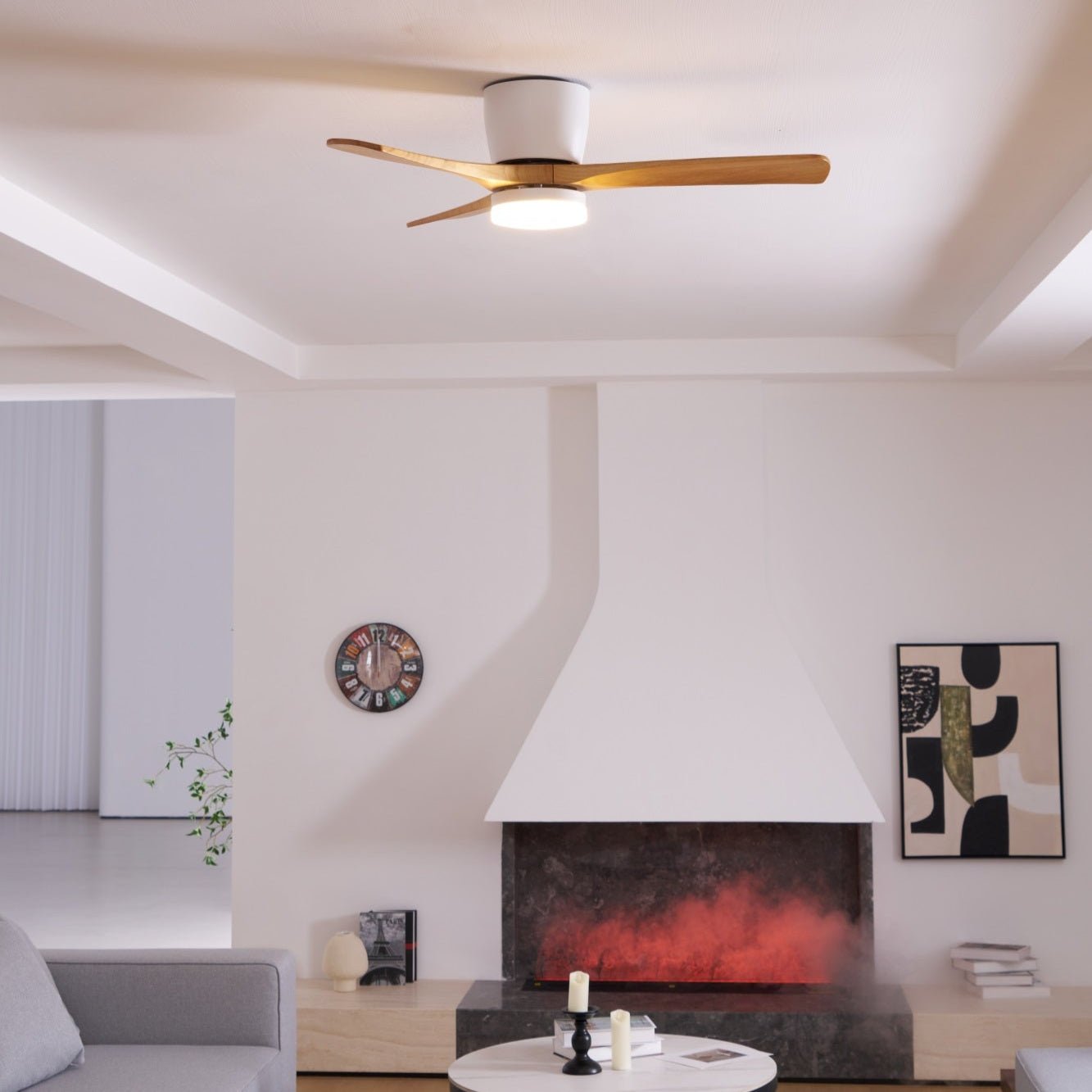 Modern LED Ceiling Fan Light with Remote Control