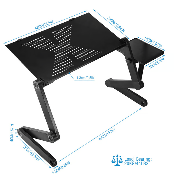Adjustable 360 Degree Ergonomic Laptop Stand Portable Desk