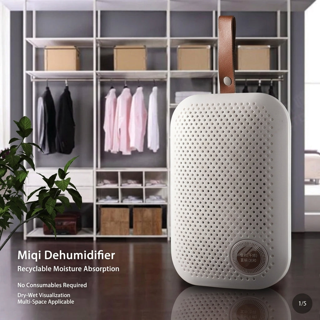 Closet Dehumidifier for Small Spaces Basements and Crawl with Rechargeable Silica Gel