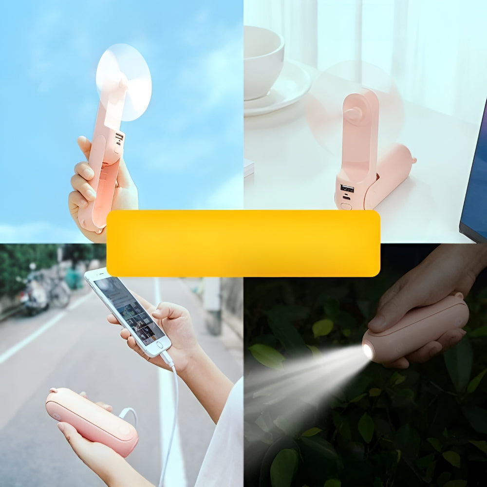 Portable Pocket Fan USB Rechargeable Cooling Device