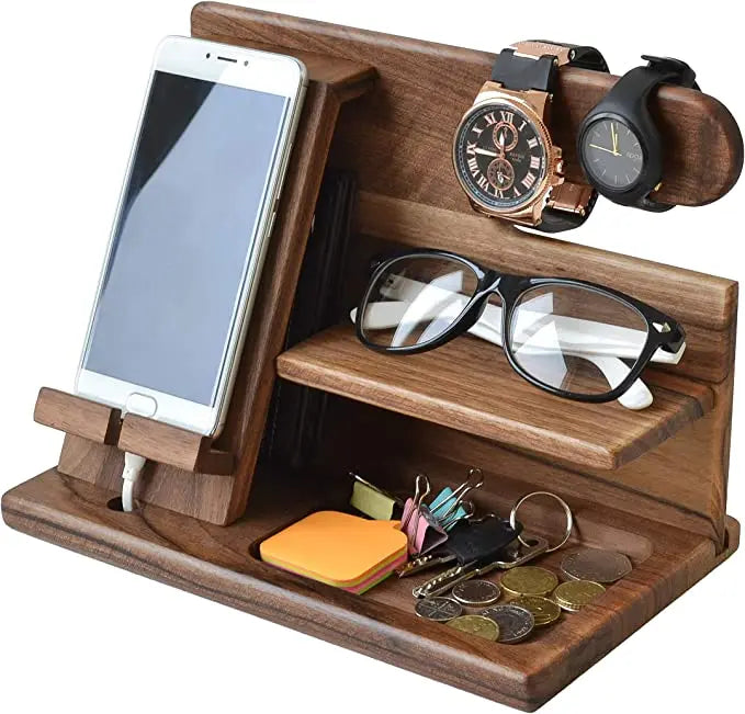 Desk Organizer Phone Stand Watch and Glasses Holder