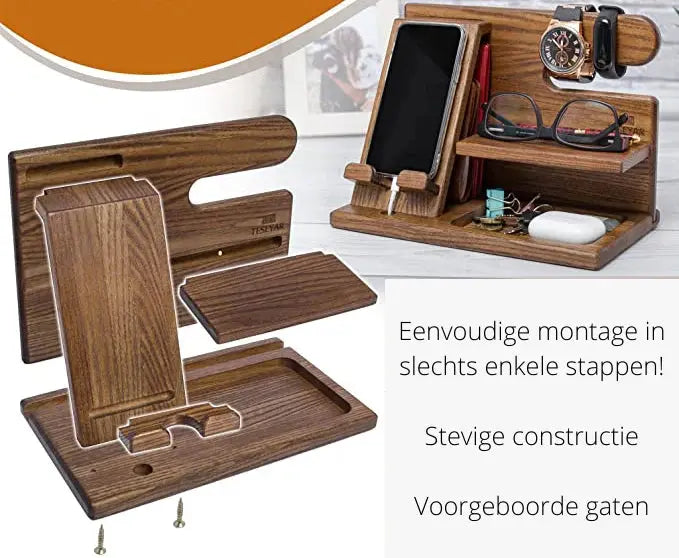 Desk Organizer Phone Stand Watch and Glasses Holder