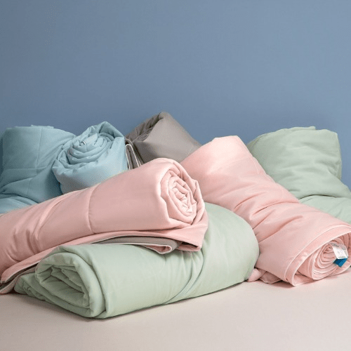 Reversible Dual Tone Cooling Comforter Quilted Blanket