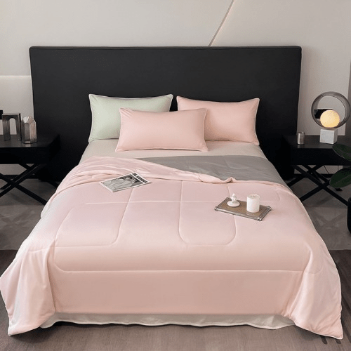 Reversible Dual Tone Cooling Comforter Quilted Blanket