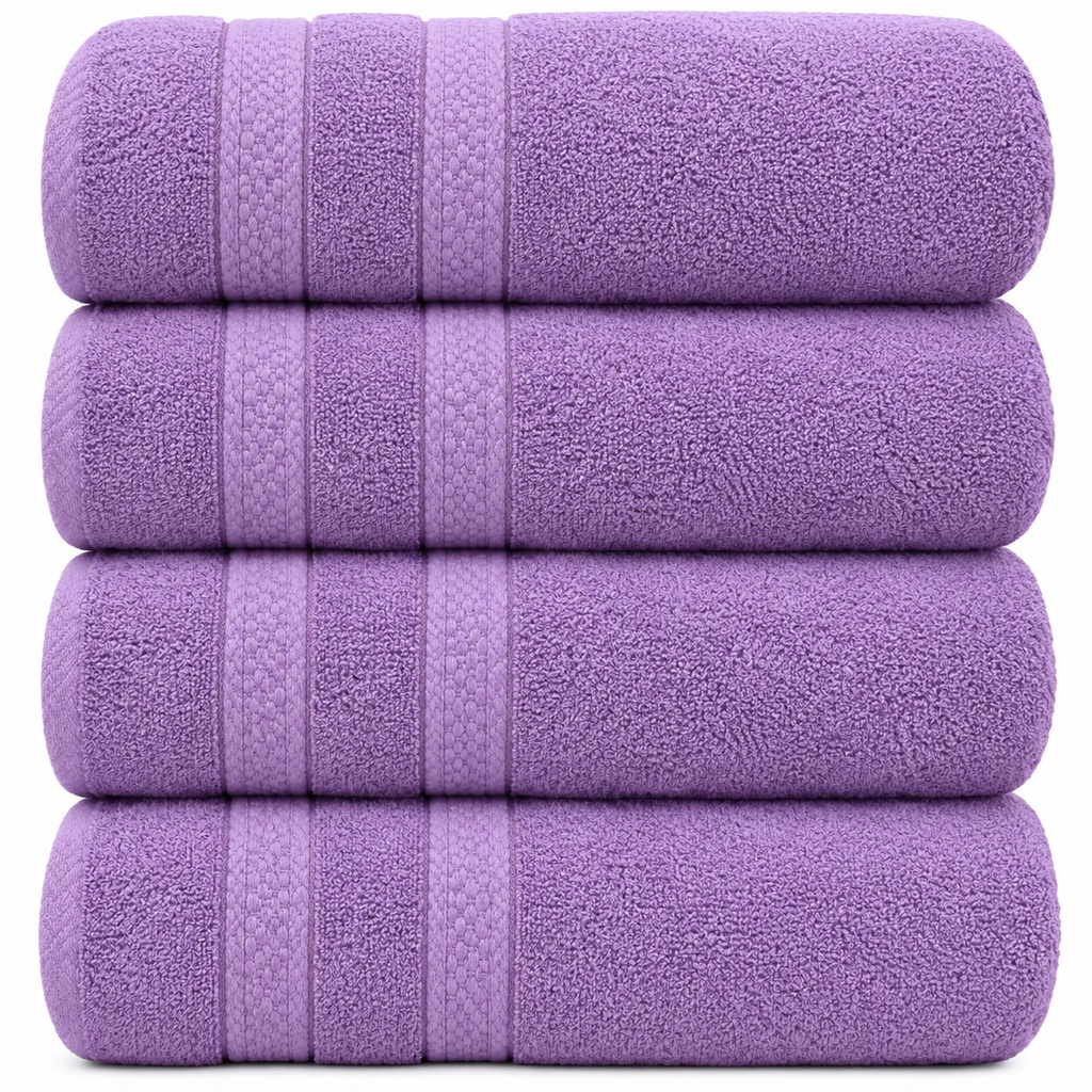 4-Piece Oversized Bath Towel Set 75 × 150 cm Absorbent