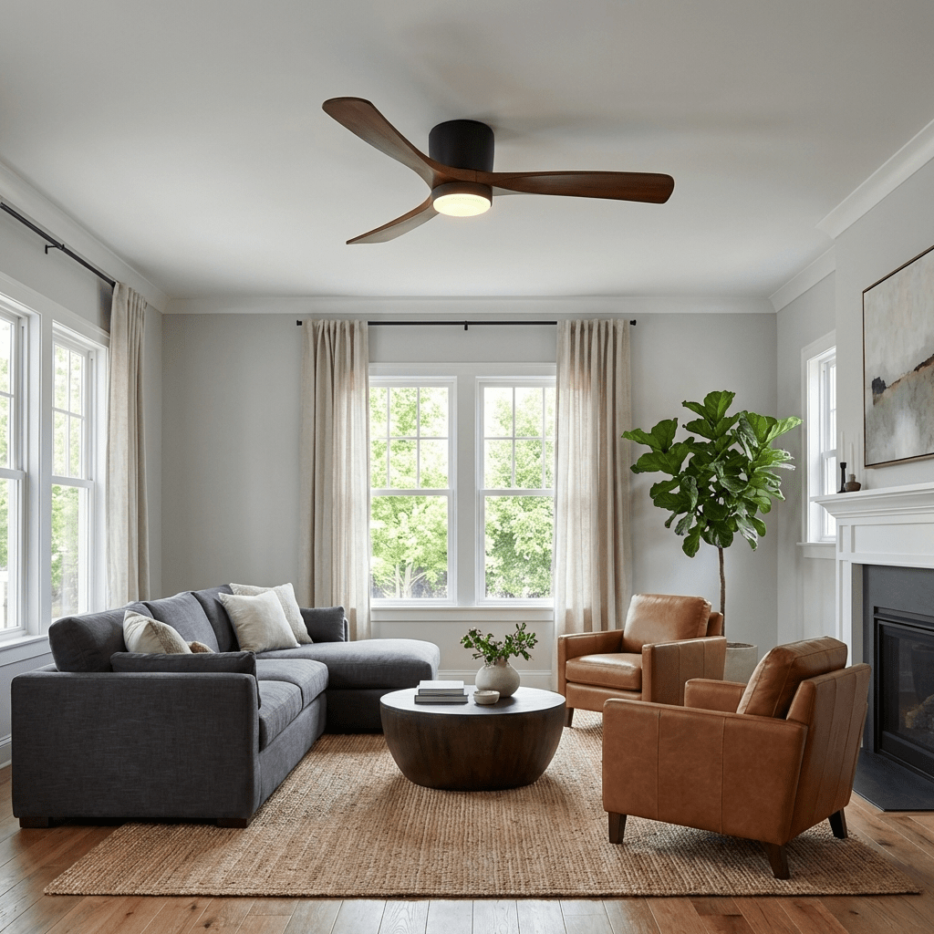 Modern LED Ceiling Fan Light with Remote Control