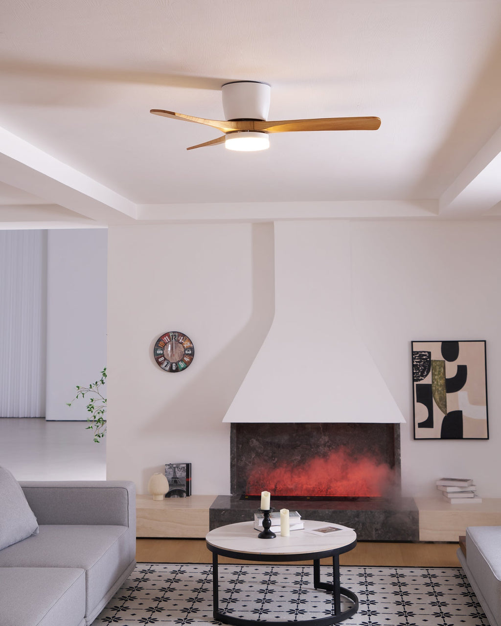 Modern LED Ceiling Fan Light with Remote Control