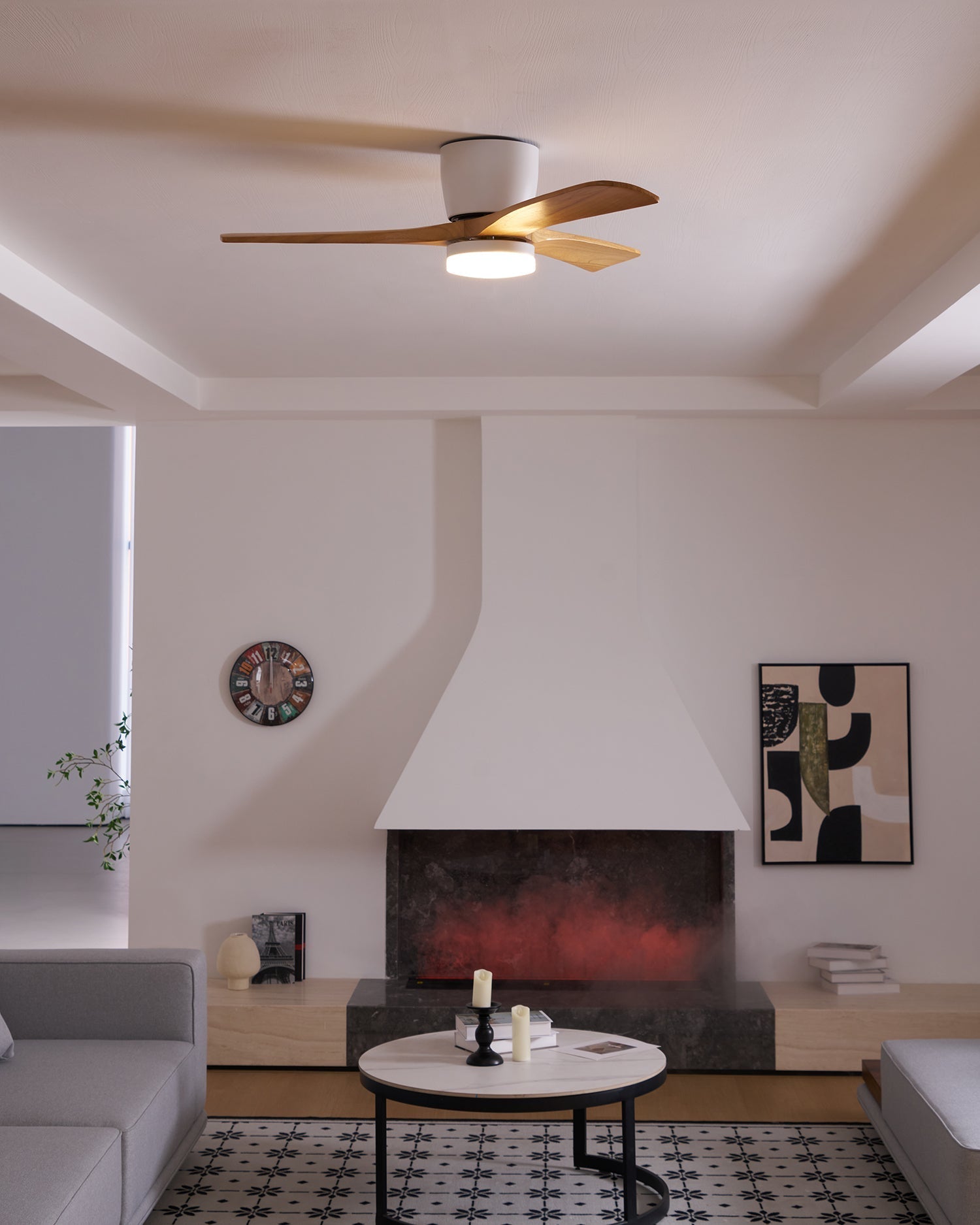 Modern LED Ceiling Fan Light with Remote Control